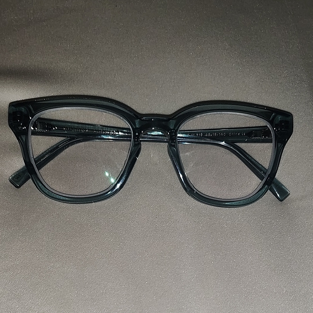 Warby Parker Della Trasparent Sea Green/ Blue Frames